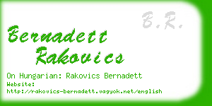 bernadett rakovics business card